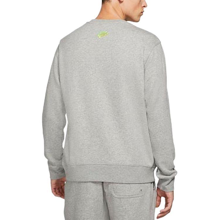 Pull à col rond pour homme Nike Couleurs Contrastées Logo Gris Automne DJ6915-063
