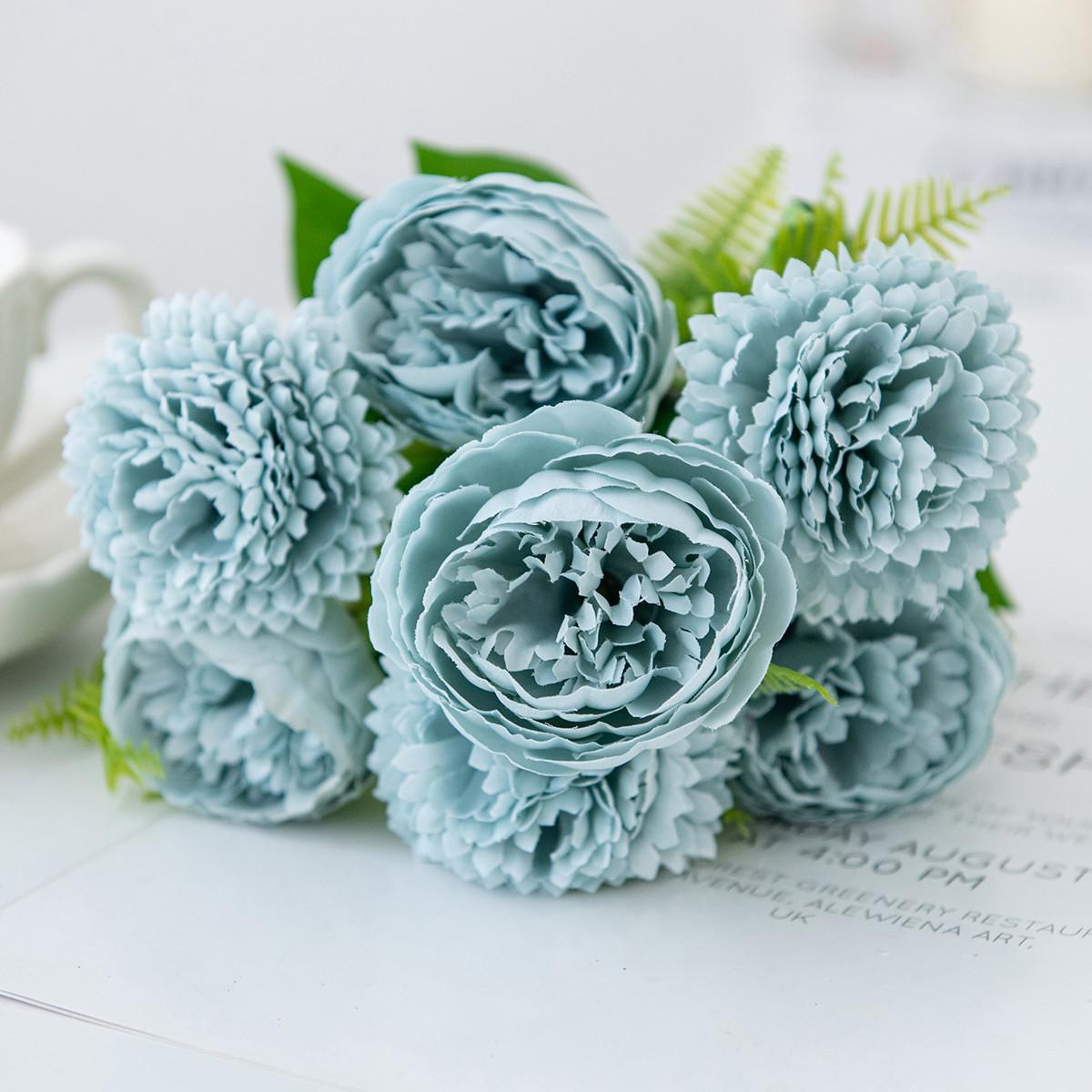 

2/4pcs Silk Artificial Flowers peony hydrangea Hot sale Wedding bridal bouquet Home Room Table Garden wreath Festival Diy Decor 2 pcs