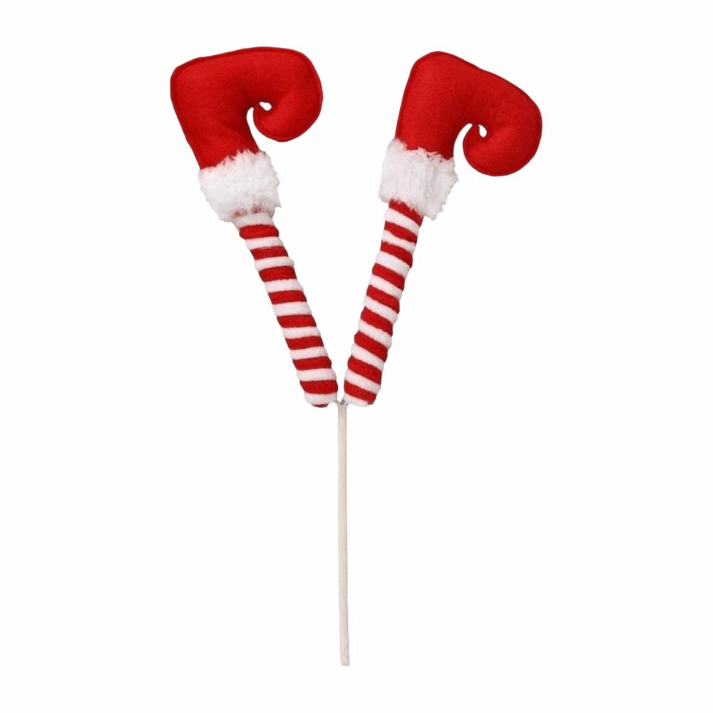 Stuffed Christmas Elf Legs Striped Pants Santa Claus Legs New Christmas Tree Topper Holiday Party