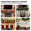 4/8Pcs 2-in-1 Fireplace Stocking Hanger Garland Holder Rust-Proof Easy Installation Double Hook Design Wreath Hanging Rack