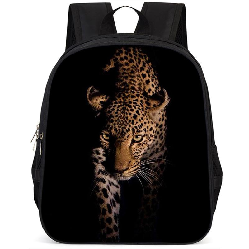 Spacious And Lightweight 15-inch 3d Leopard Backpack For School Kids