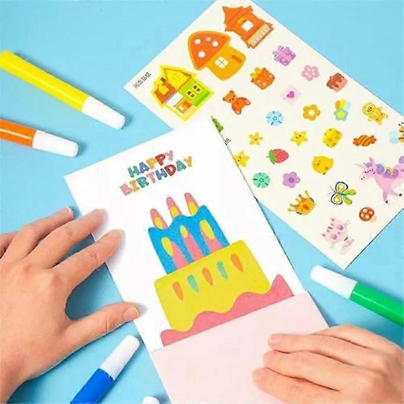 Squeegee Art Kids Paint Kit, DIY Christmas Rainbow Scratch Painting Dot Painting - DSW