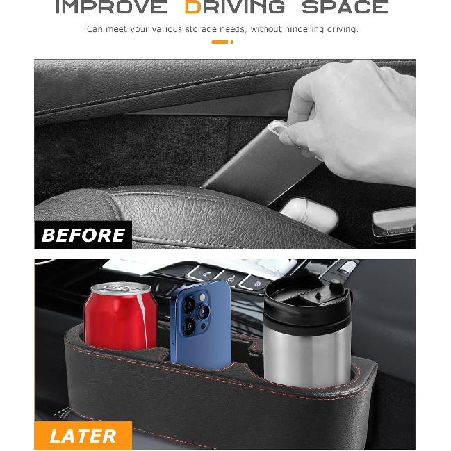 Cup Holder for Car,Car Accessories Car Cup Holder,Car Seat Gap Filler with Cup Holder,Extra Cup Holder for Car,Multifunctional Car Seat Organizer Cup