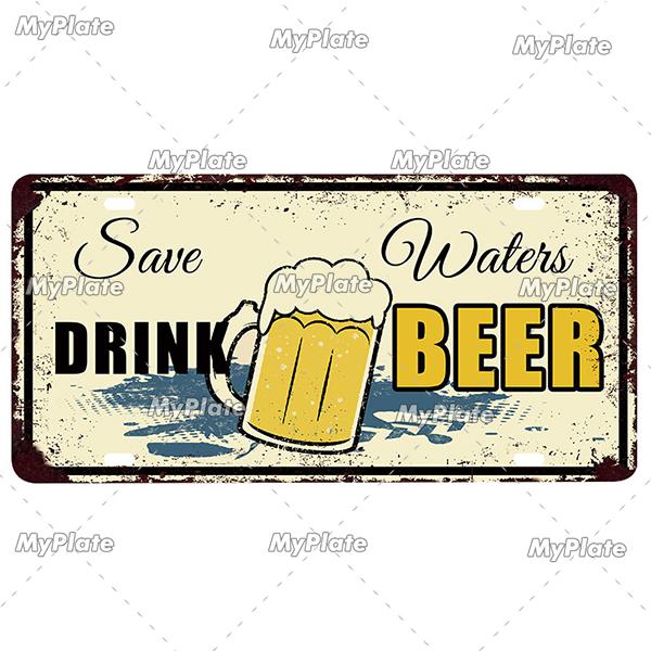 Bar Zeichen Nummernschild Bier Metall Zeichen Zinn Zeichen Vintage Dekor Zimmer Dekor Metall Plaque Mann Höhle Tiki Bar Zeichen wohnkultur
