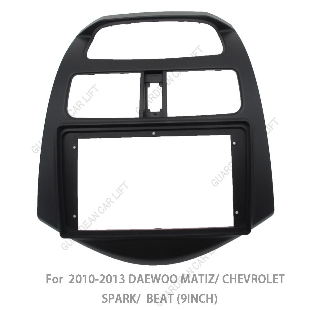 9Inch Car Radio Fascias For 2010-2013 DAEWOO MATIZ/ CHEVROLET SPARK/ BEAT Android Stereo Frame Panel CABLE матовый черный