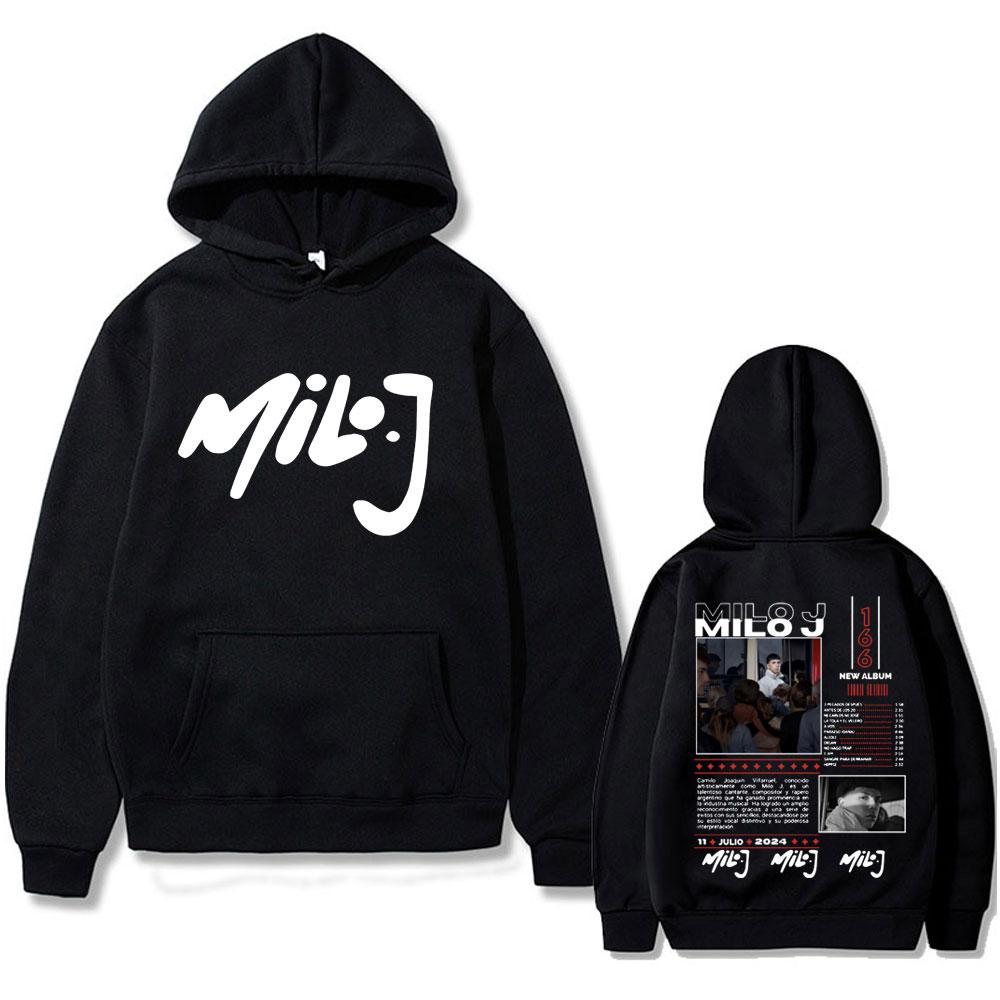 Rapper Milo J 111 Album Graphic Hoodie Men Women Hip Hop Fashion Oversized Hooded Sweatshirt Men's Casual Fleece Cotton Hoodies