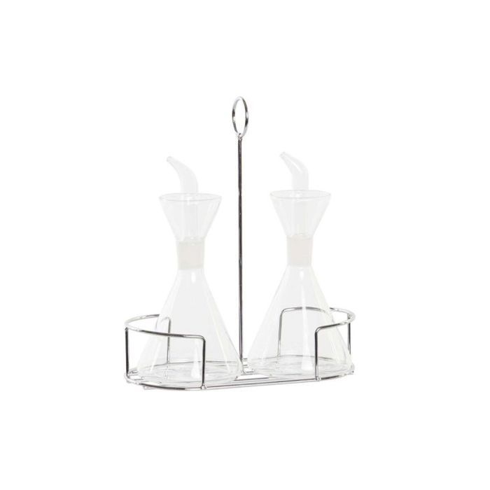 Sada na olej a ocet - DKD Home Decor - S3041779 - Průhledný kov - Borosilikátové sklo - 200 ml