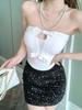 Women's Strapless Hollow Out Bowknot Camisole: Slim Fit, Sexy Bandage Crop Top for Spring/Summer