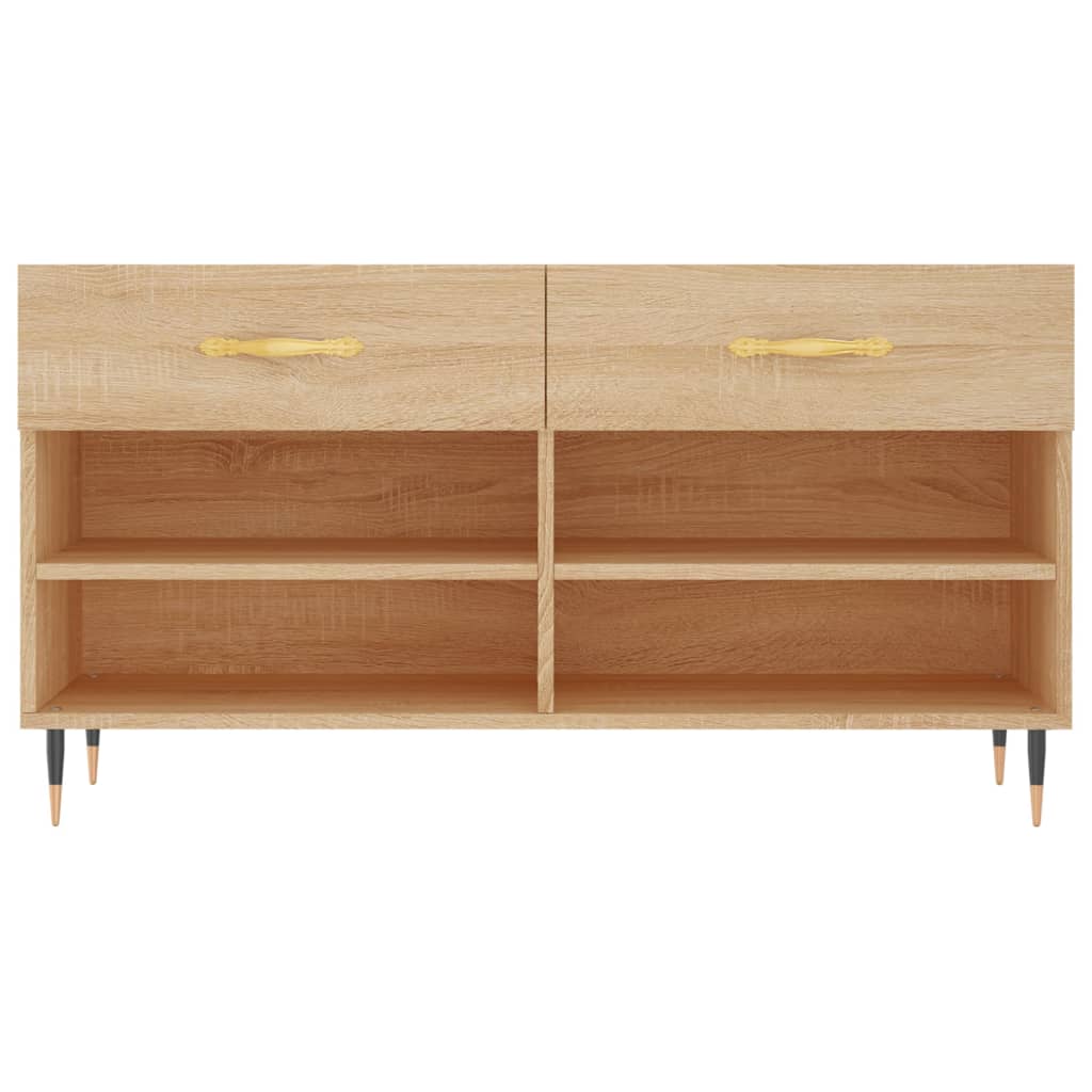 Shoe Bench Sonoma Oak 102x35x55 cm Wood Based Panel