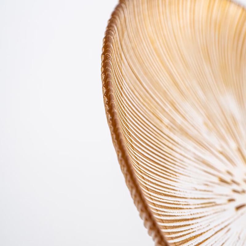 Nordic Light Luxury Gold Rim Glass Fruit Plate