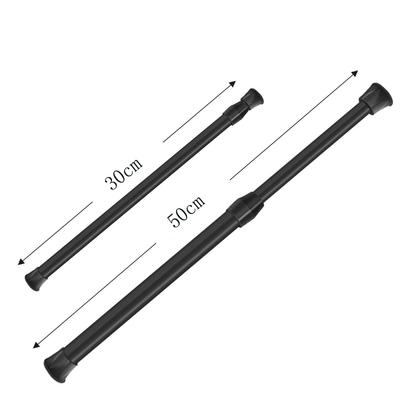 Spring Loaded Extendable Sticks Shower Curtain Rail Pole Adjustable Telescopic Pole Cupboard Wardrobe Hanging Rod No Drilling