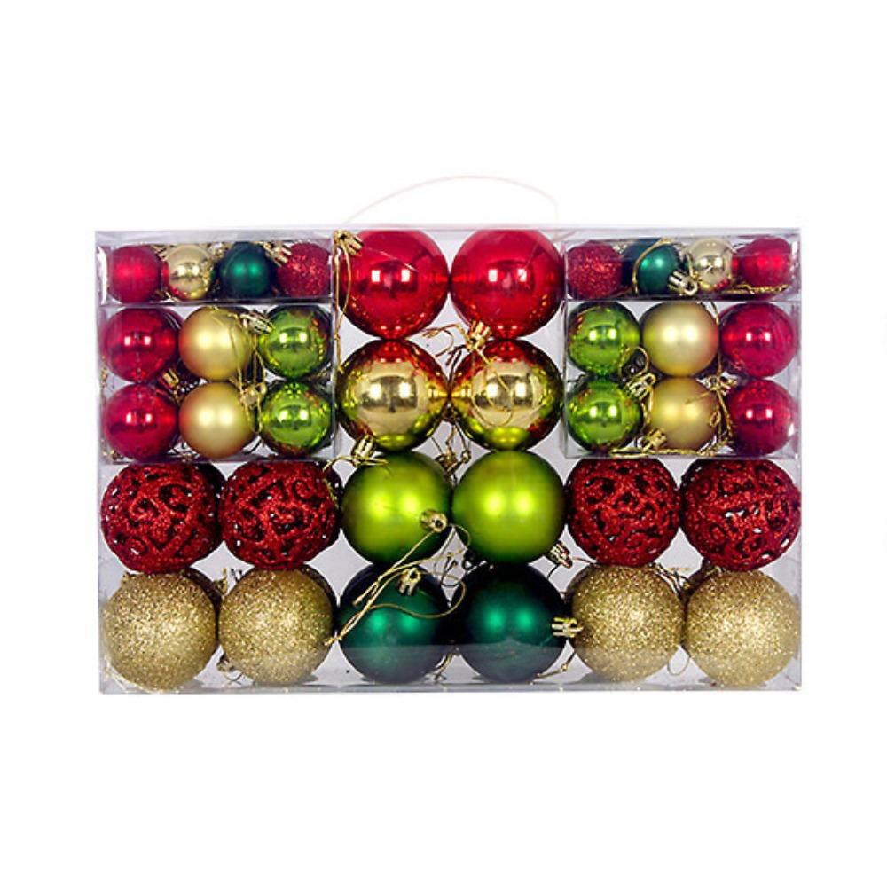 100pcs Delicate Christmas Tree Decoration Pendant Shatterproof Electroplated Ball  Window