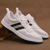 Men's Shoes Board Shoes White Shoes New Summer Breathable Men's Top Layer Cowhide One Foot Casual Sports Shoes