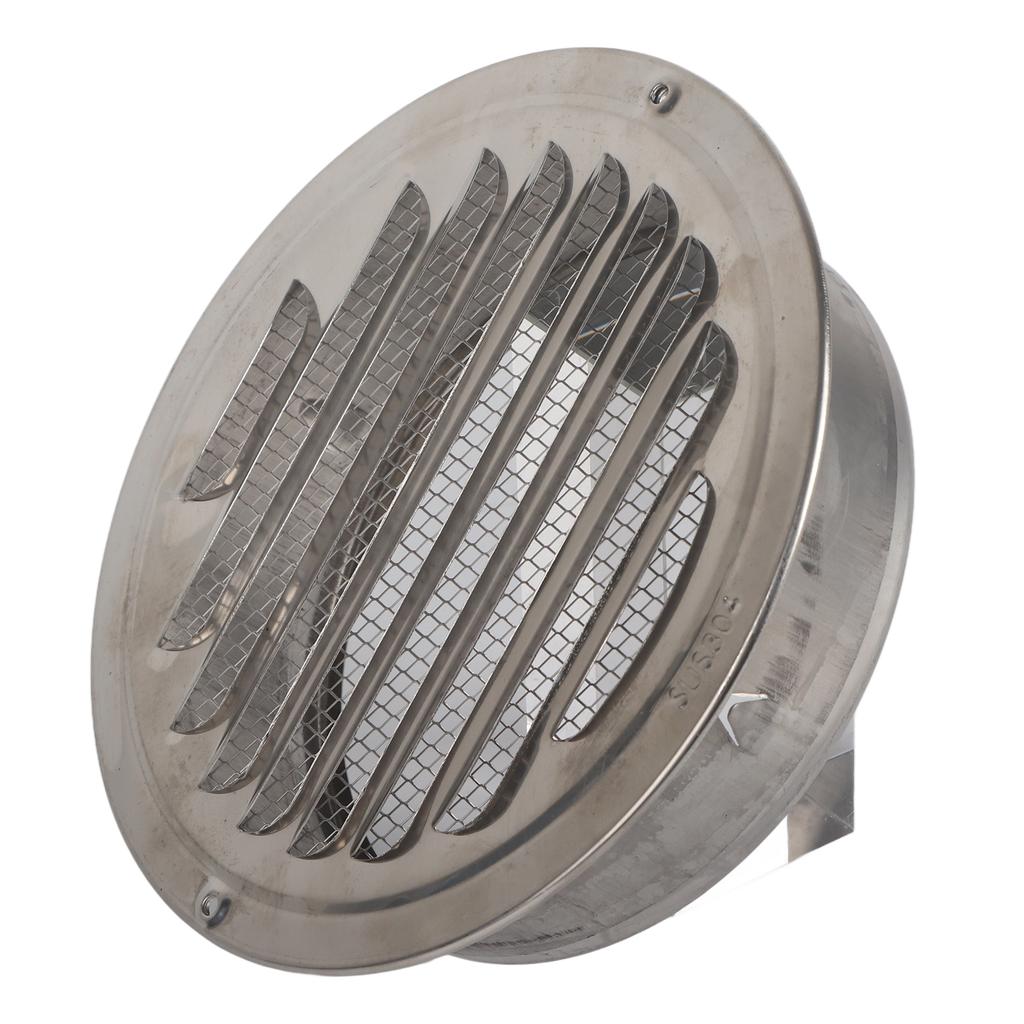 Air Ventilation Cover 304 Stainless Steel Round Exhaust Duct Grill Cap for Kitchen and Bathroom