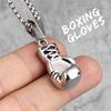 Simple Personality Fashion Sports Fitness Boxing Gloves Necklace Men and Women Necklace Pendant Hip-hop Punk Party Jewelry Gifts