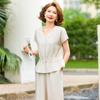 Elegant Two-Piece Summer Outfit for Middle-Aged Women