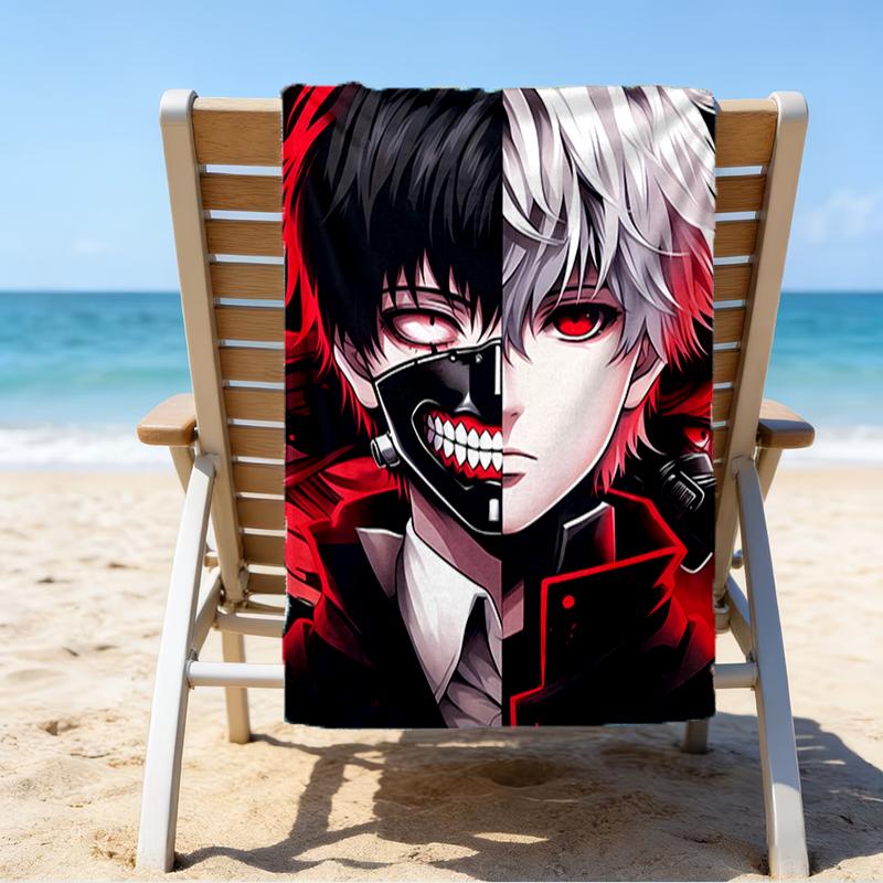 Ultra-Soft Beach Towel with Tokyo Ghoul Theme,Ideal for Pool - Camping, Diving - Perfect Travel Essential, Vibrant Beach Towel.