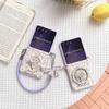 Z Flip7 Beautiful Purple Rabbit Wristband Magnetic Phone Case For Samsung Galaxy Z Flip 7 Z Flip6 Flip 5 6 Handheld Flip Cover