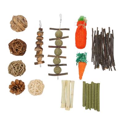 Rabbit Toys Teeth Grinding Safety Clean Teeth Promote Digestion Relieve Stress Bunny Chew Toys for