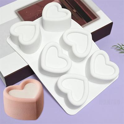 Valentýnská drážka Love Shape Forma na pěnu Květ Hvězda Kulaté Hranaté Dorty Pečení Silikonové formy Želé Pudinky Pomůcky na pečení