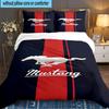 3PCS Mustang Bedding Set,Including 1pc Duvet Cover And 2pcs Pillowcases Perfect for Bedroom, Dormitory, Large Size Fan Christmas Gift