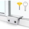 Fechaduras de Janela, Pacote com 4 Fechaduras de Janela de Correr com Chave para Janelas e Portas de Correr Verticais e Horizontais,Fácil de Instalar,Fechadura de Segurança Ajustável para Janela