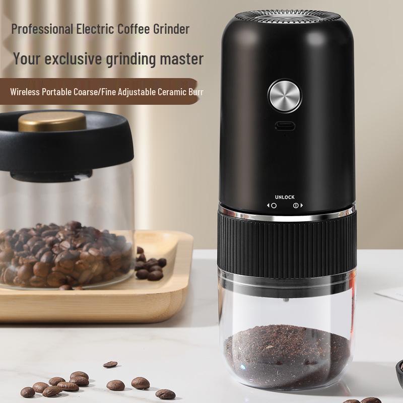 Portable Electric Hand Crank Coffee Grinder for Home Use