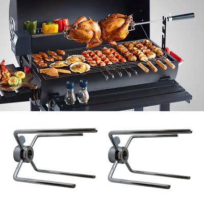 Pack Of 2 Stainless Steel Grilling Tool Even Heat Distribution Barbecue Skewers for Steak Chicken Vegetable BBQ Forks