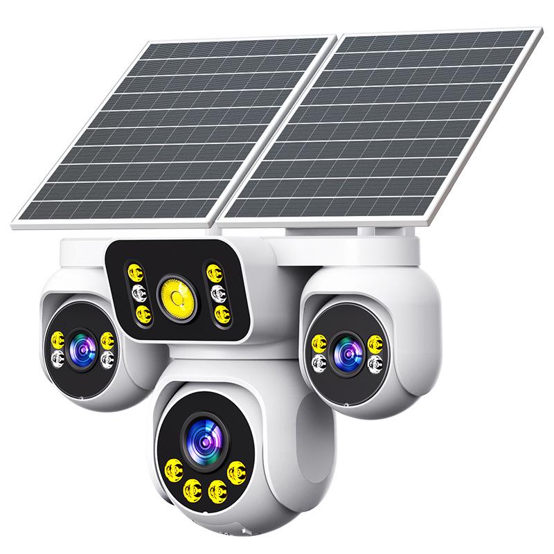 Hieasy AOV Solar-Powered Three-Screen Outdoor Night Vision Camera