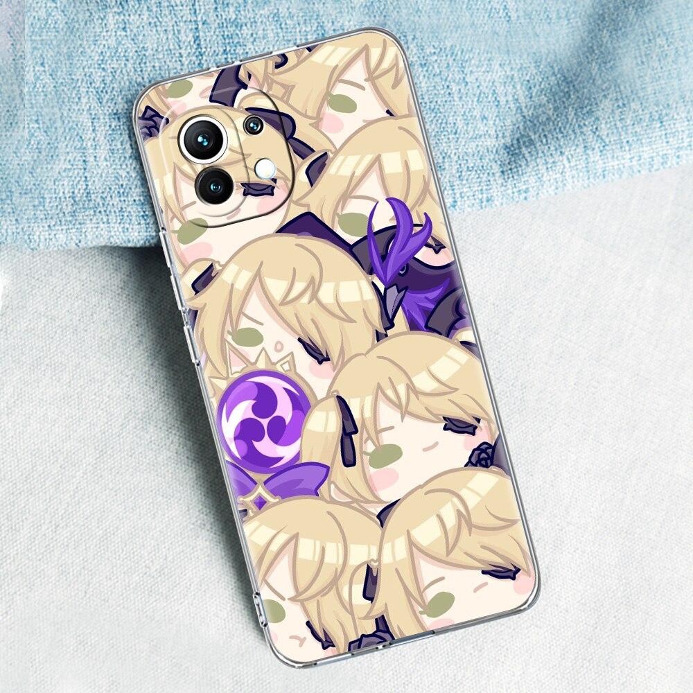 

Чехол для телефона Genshin Impact Cute Slimes для Xiaomi Poco X3 NFC F3 Pro M3 GT Mi 11 Lite 5G Ultra 11T 11X Pro 11i Soft Crystal Cover Xiaomi Mi 11i