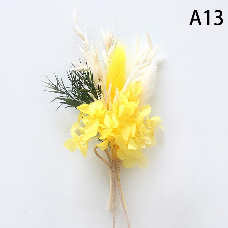 1 Stück Mini Natürliche Trockenblumenstrauß Boutonnieres Trauzeugen Knopflöcher Brautjungfer Blume Korsage Brosche Weihnachten Hochzeitsdeko