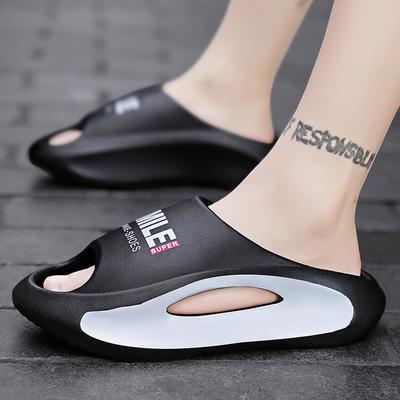 Herren Slipper mit Plateau 2024 Sommer Neue weiche Sohle Leichte rutschfeste EVA Badezimmer Slides Schuhe für Männer Outdoor Strandschuhe