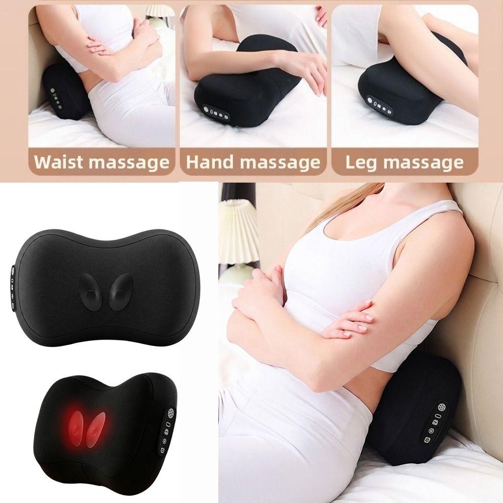 Multifunctional Cervical Massage Pillow Hot Compress Lumbar Support Massage Home Use