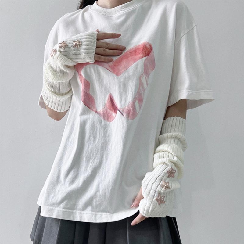 Sexy Mittens Music Festival Fingerless Gloves Party Supply Costume Arm Gloves Knitting Fingerless Arm Sleeve