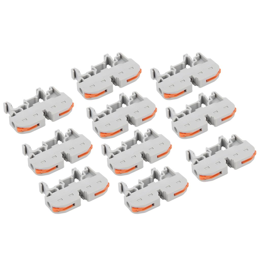 10Pcs Wire Connection Block Din Rail Type Spring Lever Cable Connector Terminal PCT211