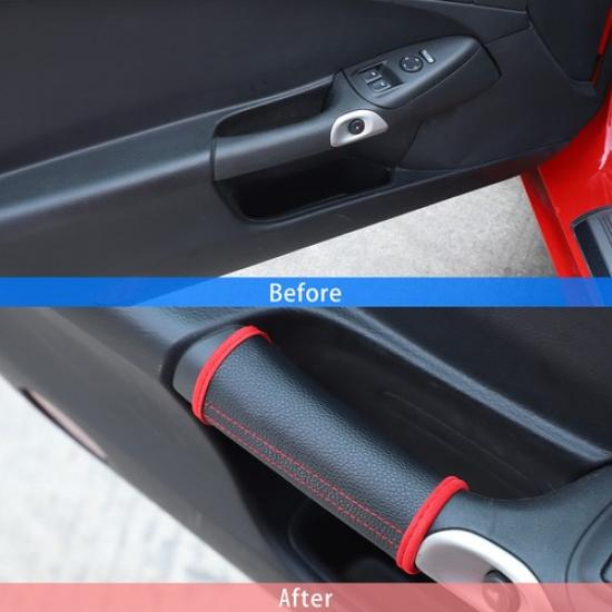 2PCS Inner Door Handle Protector (PU) Interio For Corvette C6 2005-2013