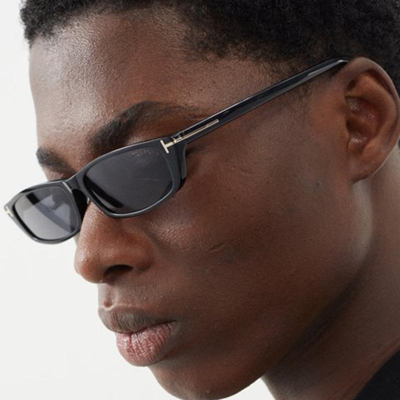 European American Style Men's Sunglasses Rectangle Shape UV Protection Sunglass for Women Trendy Stylish Female Sun Glass