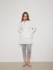 FAZED Frill 6-Button Pique Shirt_White