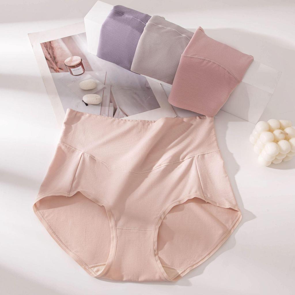 Damen High-Waist Seidenmodal Bauchweg-Slips - Atmungsaktives Hüfthebendes Design