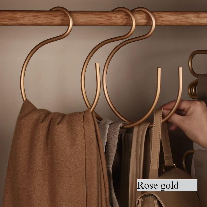 

3pcs/loy S-Shape Hooks Aluminum Alloy Multifunctional Clothing Pants Hanging Hook Clasp Holder Pants Hats Hanging Storage Hangers