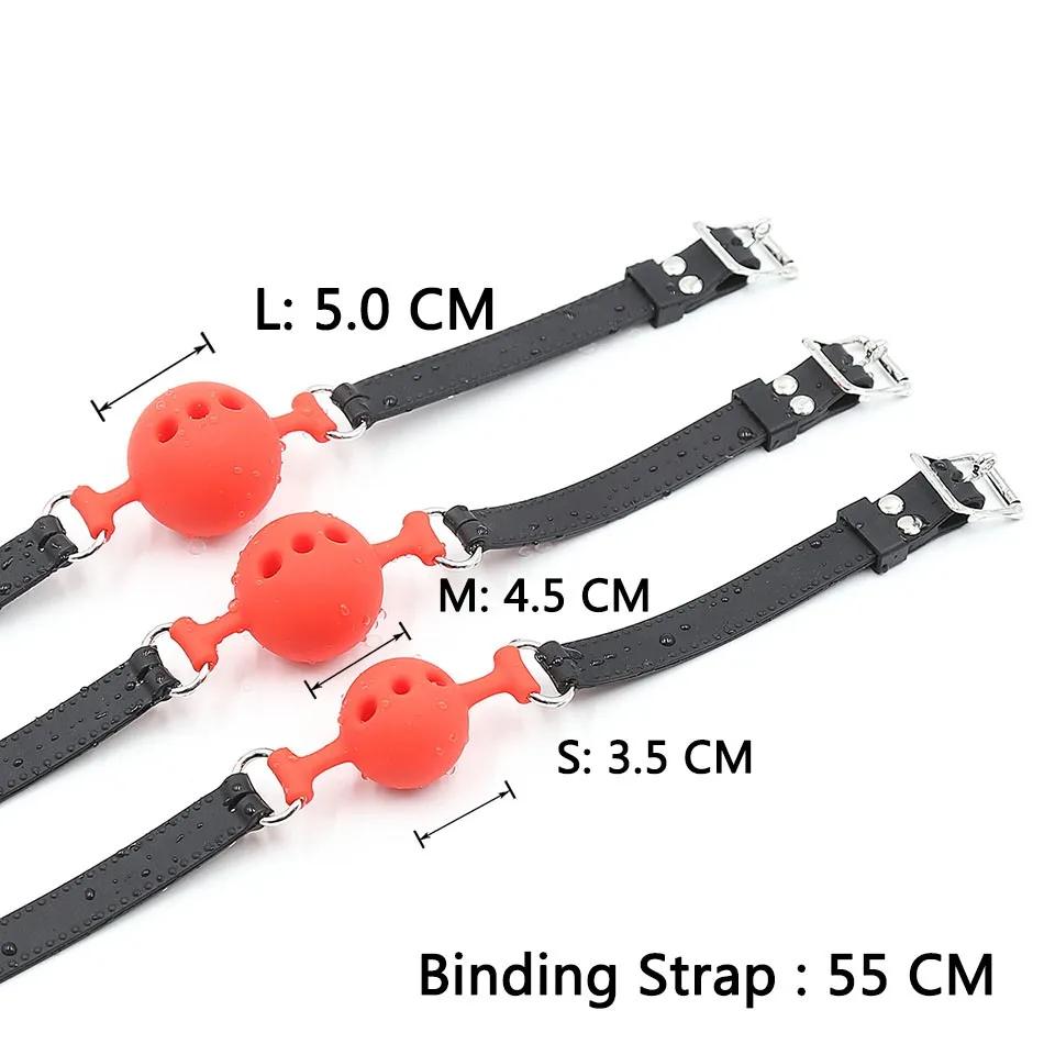Soft Silicone Gag Ball  Oral Bondage Gear Fetish Open Mouth Breathable Sex Toys For Couples Cosplay Slave Exotic Accessories