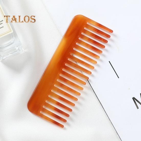 Cellulose Acetate Hair Comb Wide Teeth Anti-static Scalp Massage Pocket Comb Marbling Men Women Wet Dry Short Long Curly Hair Detangling Comb