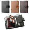 Stylish PU Leather Wallet Passport Bag Portable Multi Functional Coin Purse ID Credit Card Bag Travel Ticket Holder Document Package