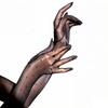 Sexy Women Dot 1D Thin Glove Elastic Oil Glossy Shiny Long Finger Glove Sheer See Through Long Glove Driving Dance Gloves