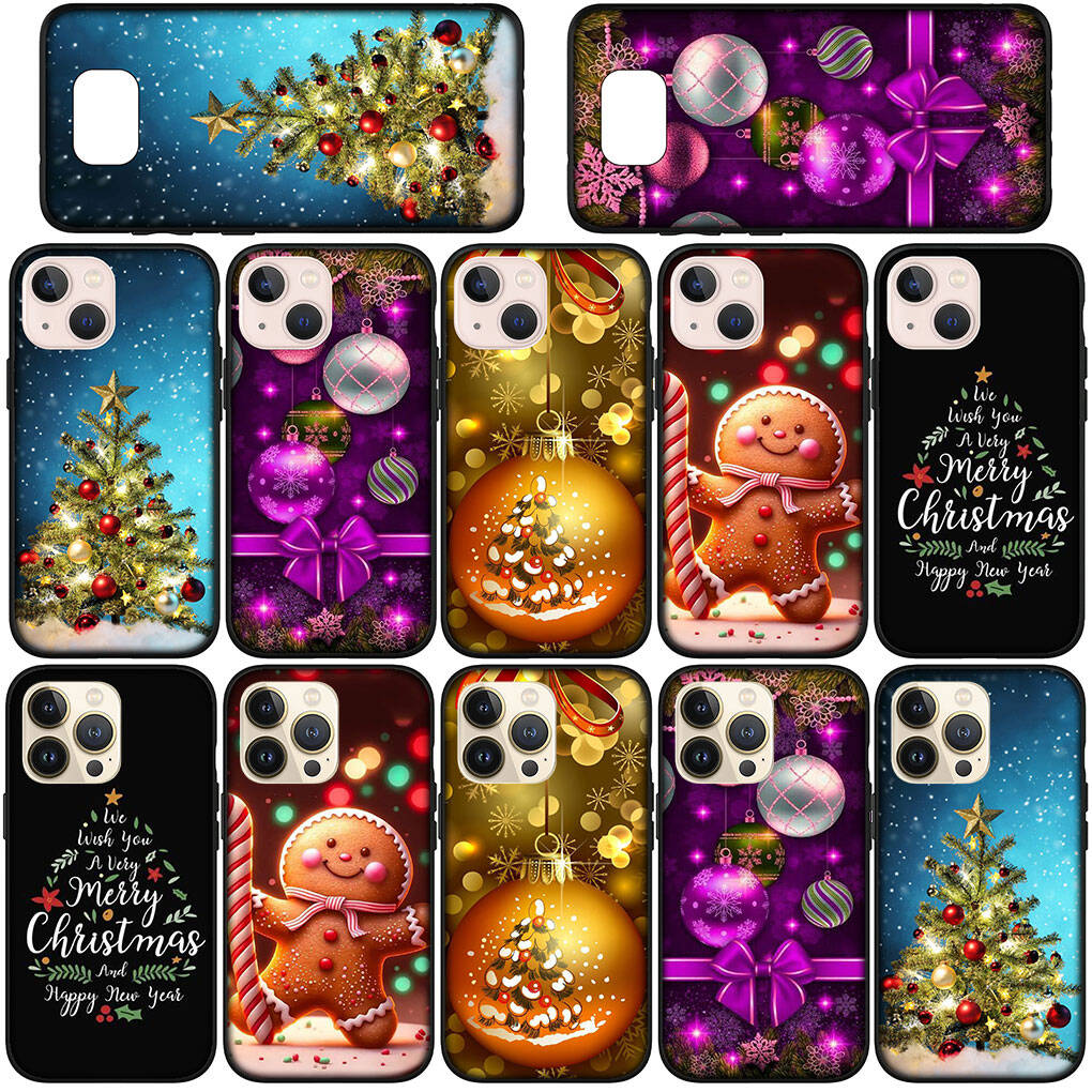 Phone Case for iPhone 17 16 15 Plus X Huawei P30 P20 Lite Redmi Note 14 12 11 13 Pro Max OPPO A60 A80 A40 A18 A38 Tree Snow Merry Christmas Deer Cover