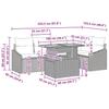 Garden Sofa Set with Storage 6 pcs Black Poly Rattan