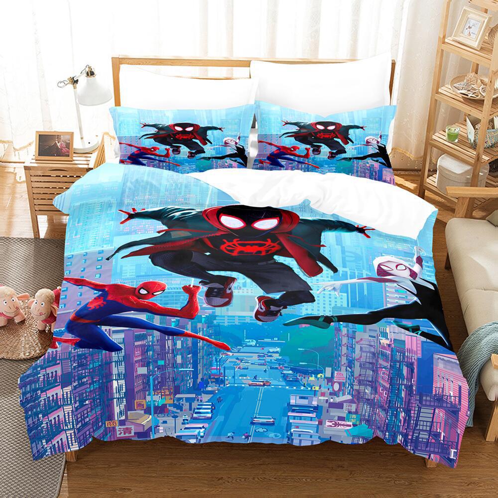 Bedding Three-Piece Set 3D Digital Cartoon Animation Microfiber Duvet Set