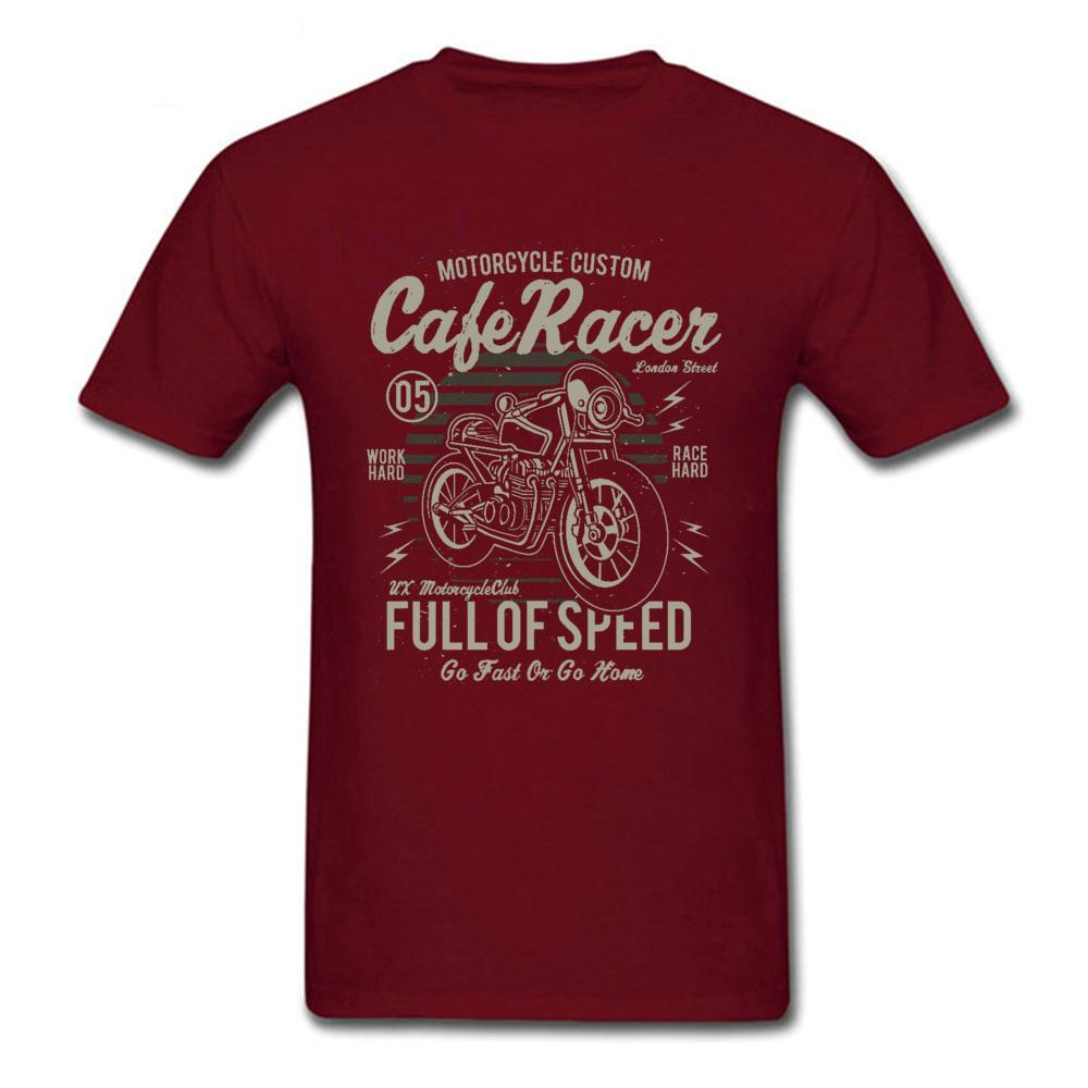 Cafe Racer Voller Geschwindigkeit Vintage Motorrad T-Shirt Retro Motorrad Rennfahrer Auto Spiel Neue T-Shirts Fahrer Biker Cooles T-Shirt Übergröße