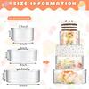 2/3 Pcs Acrylic Clear Cake Stand for Party Birthday Wedding Holiday Dessert Table Cake Cupcake Pastry Display Stand (6/8/10 in)