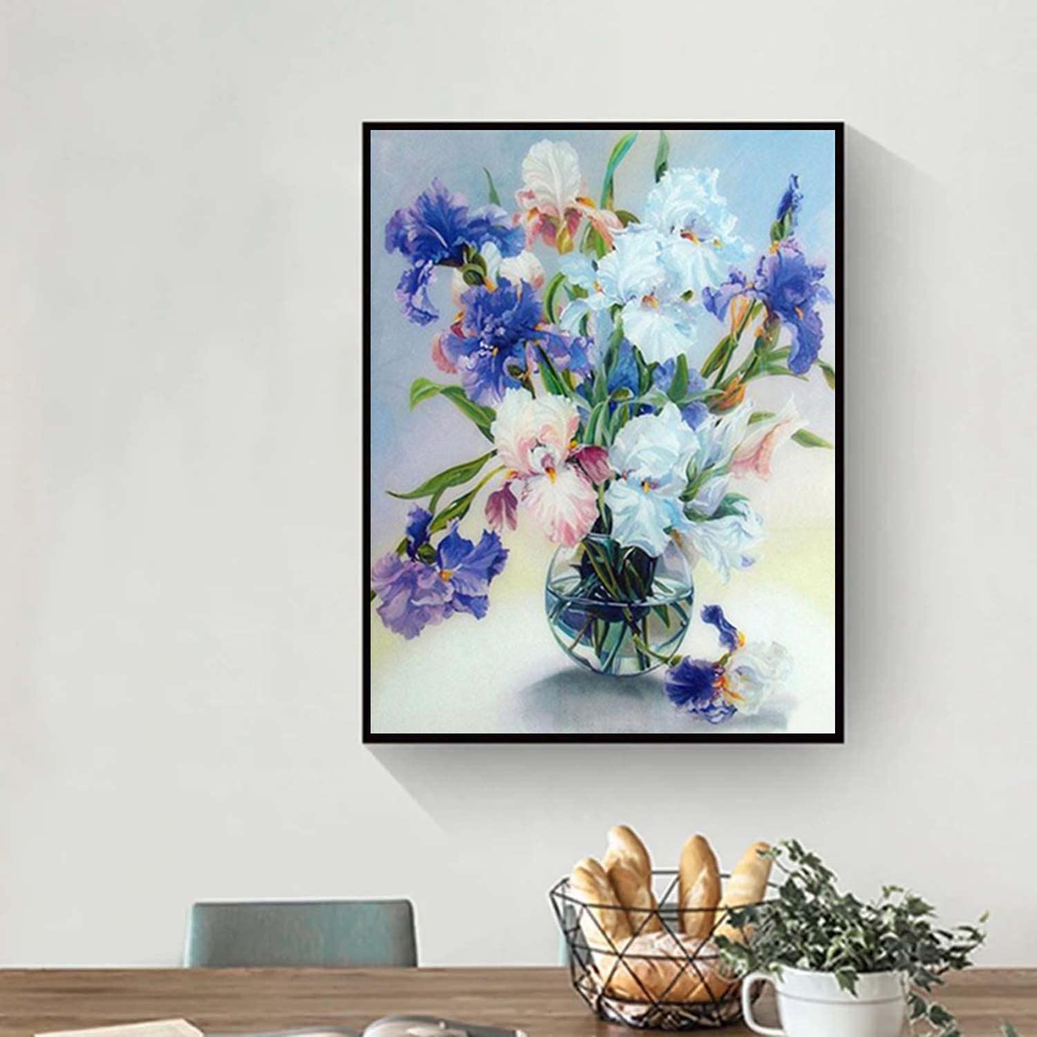 

5D Diy Алмазная картина Цветочная композиция Вышивка Мозаика Художественная картина Стразы Декор Подарок Full Round 40x50cm